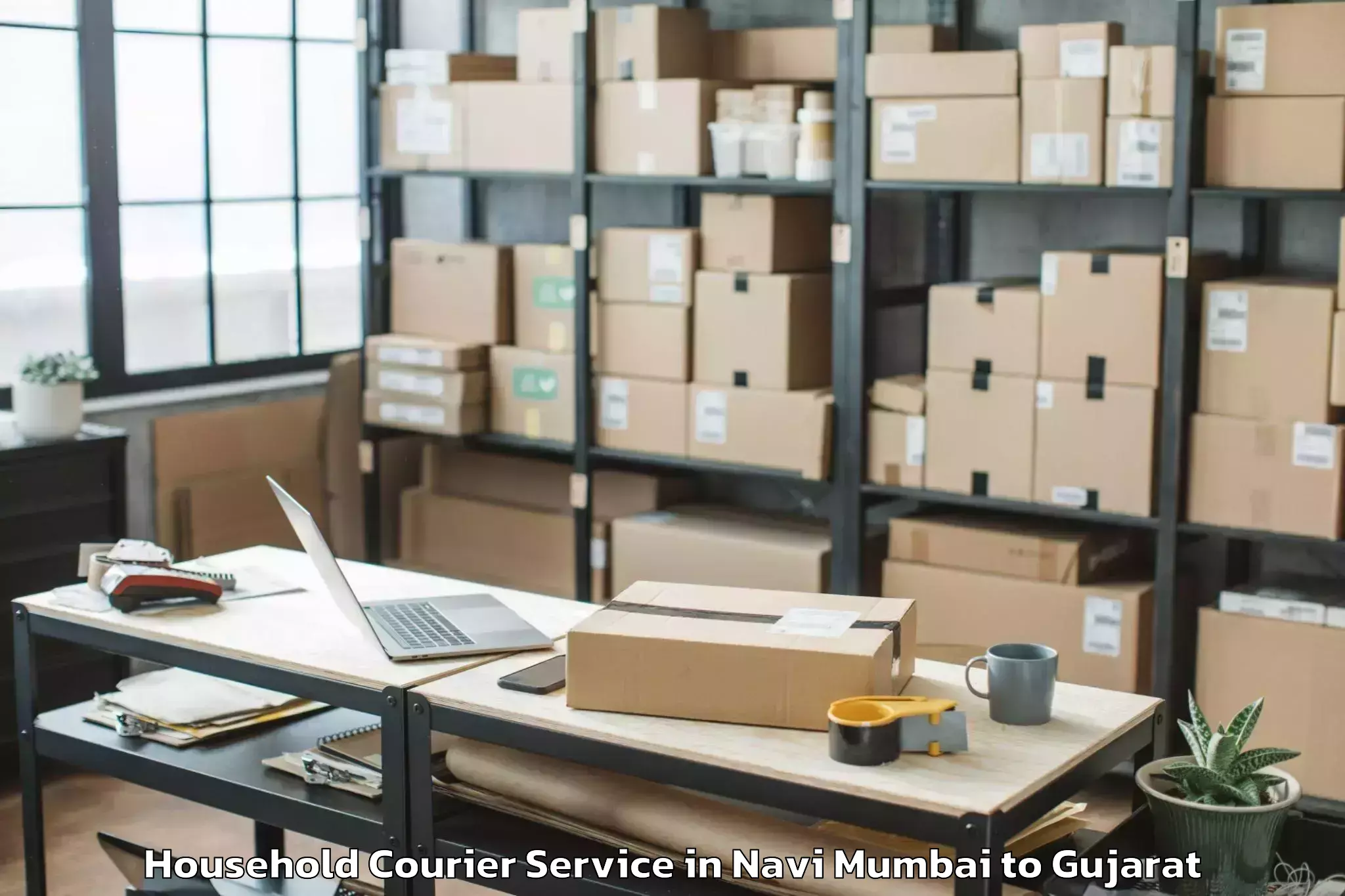 Get Navi Mumbai to Khambha Household Courier